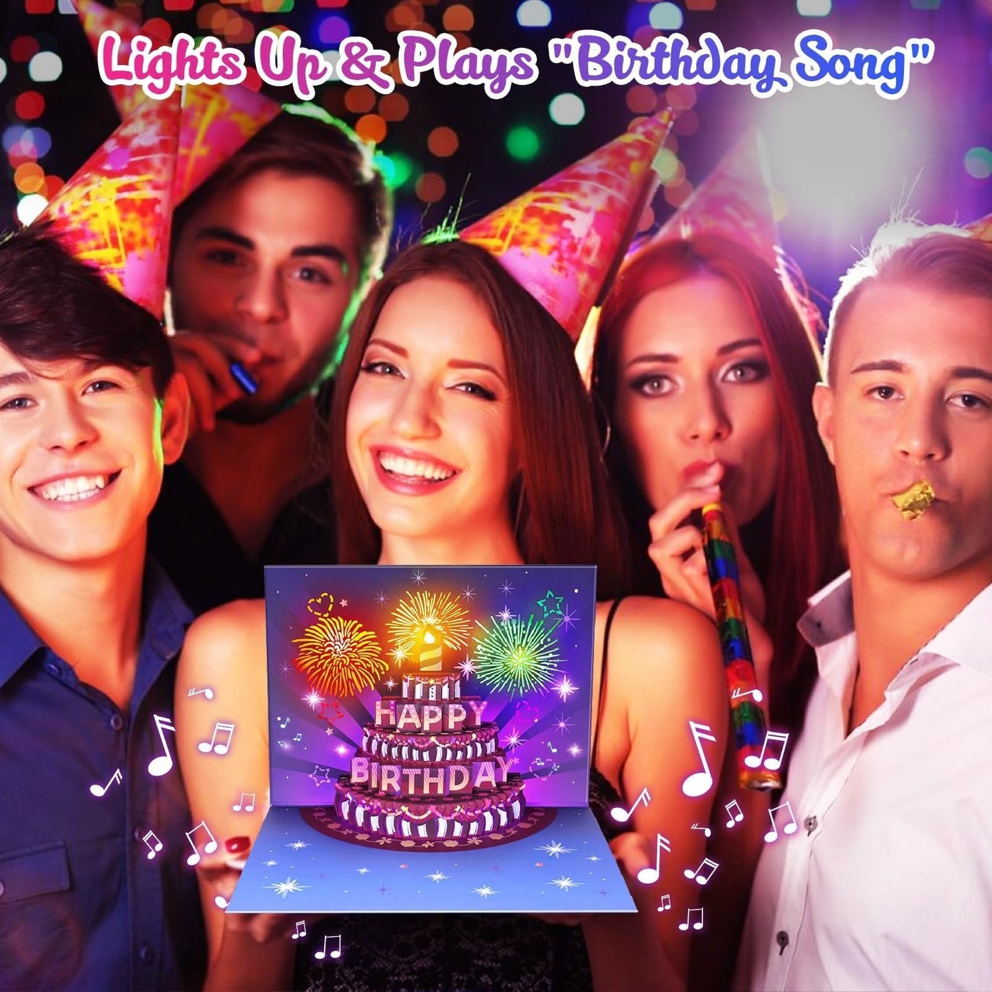 🔥2025 New Arrival - 49% OFF🎉Fireworks Pop-Up Cake Birthday Surprise Card🎂