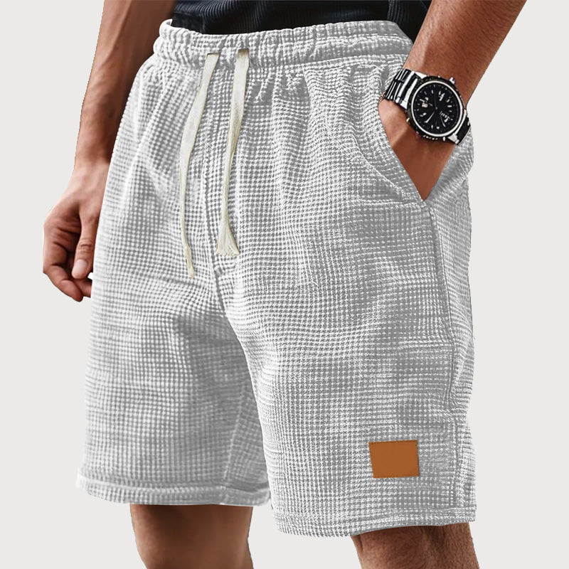 Men's Small Plaid Lace-Up Casual Shorts