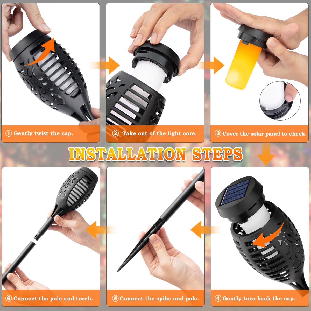 🔥2025 Solar Torch Lights – Flickering Flame Outdoor Decor