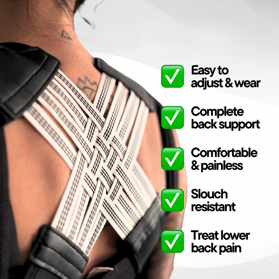 Relieve neck, shoulder and back pain with the FLORYXO™ Posture Corrector.