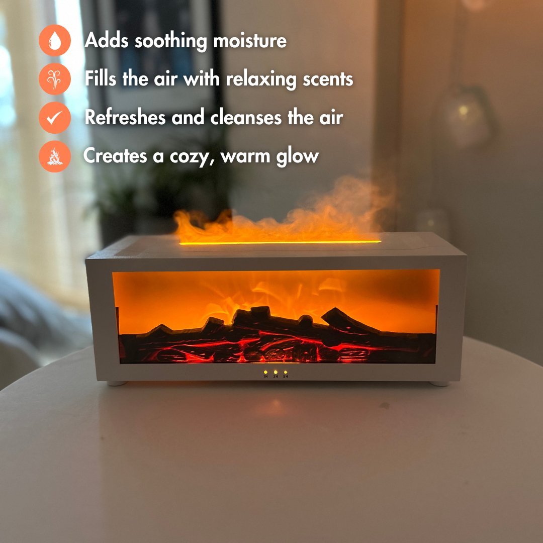 🎅Christmas Sales 49% OFF🔥Flame Fireplace Diffuser for Essential Oils
