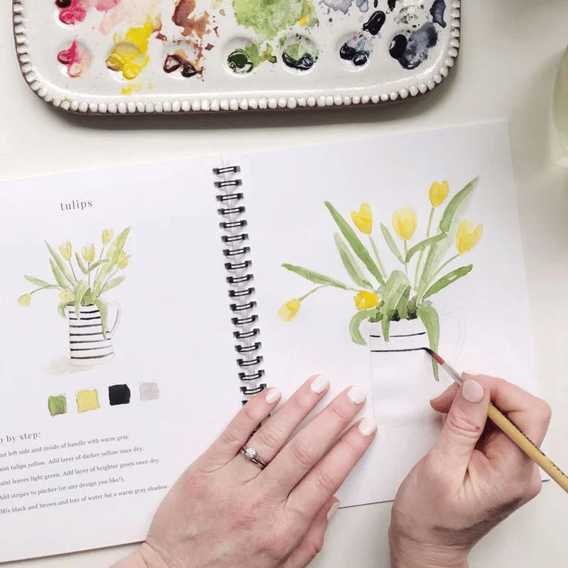 🔥LENTE MEGA UITVERKOOP🖼️Beginnersvriendelijk💕 Aquarel Werkboek