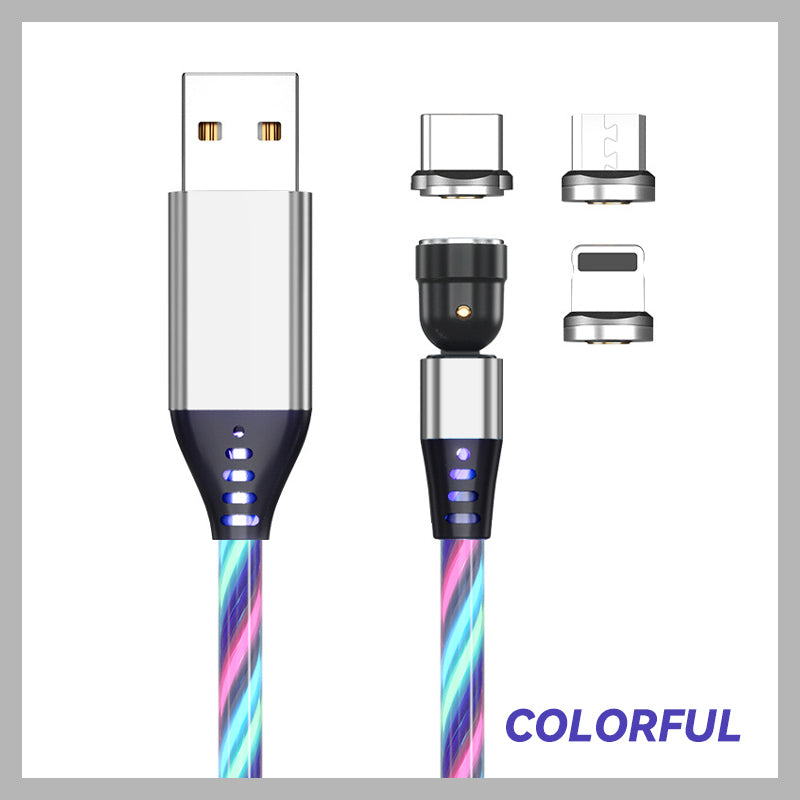 💥Only $16.98 Last Day💥3-In-1 Rotating Magnetic Streamer Data Cable