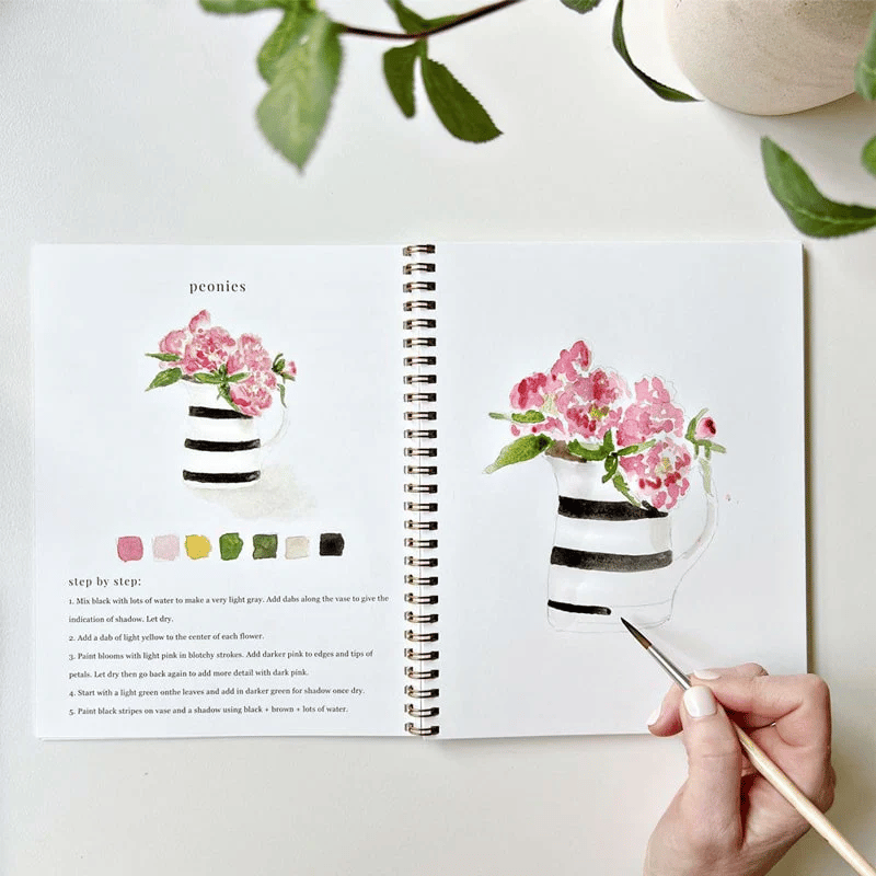 🔥LENTE MEGA UITVERKOOP🖼️Beginnersvriendelijk💕 Aquarel Werkboek