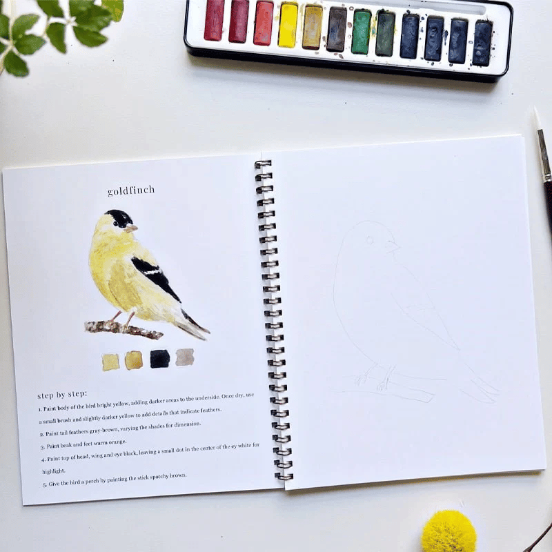 🔥LENTE MEGA UITVERKOOP🖼️Beginnersvriendelijk💕 Aquarel Werkboek