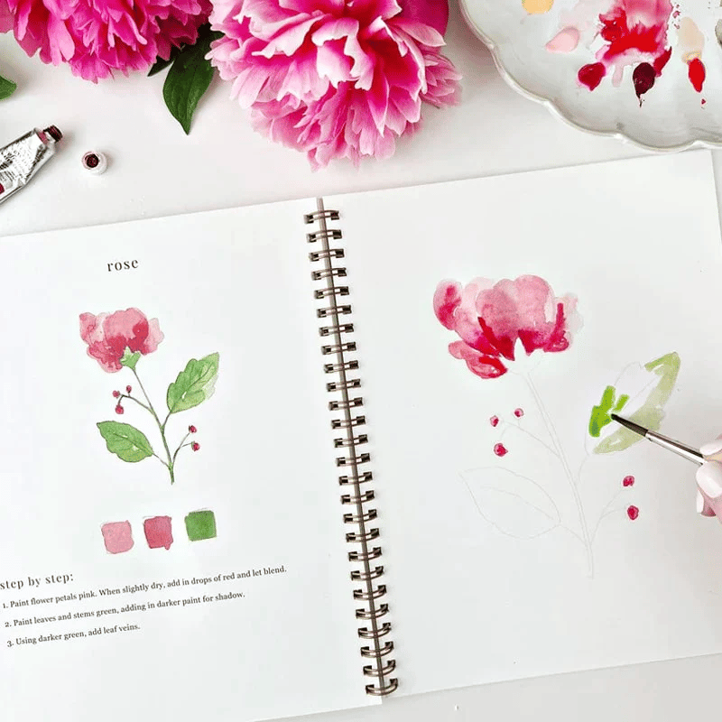 🔥LENTE MEGA UITVERKOOP🖼️Beginnersvriendelijk💕 Aquarel Werkboek