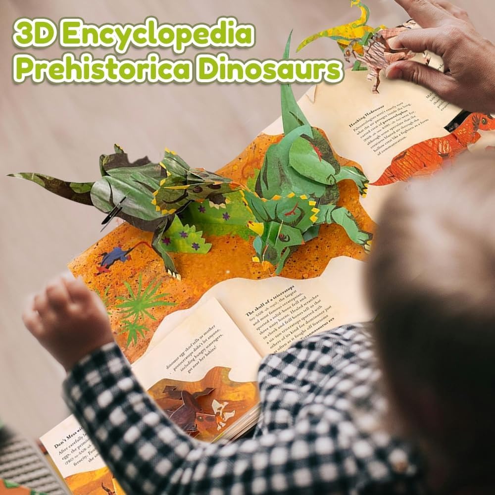 ⏰Historical Lowest Price: Save 49%-🦖3D Encyclopedia Prehistorica Dinosaurs📙HARDCOVER (🔥BUY 3 FREE SHIPPING)