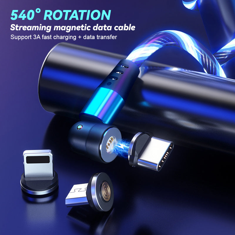 💥Only $16.98 Last Day💥3-In-1 Rotating Magnetic Streamer Data Cable