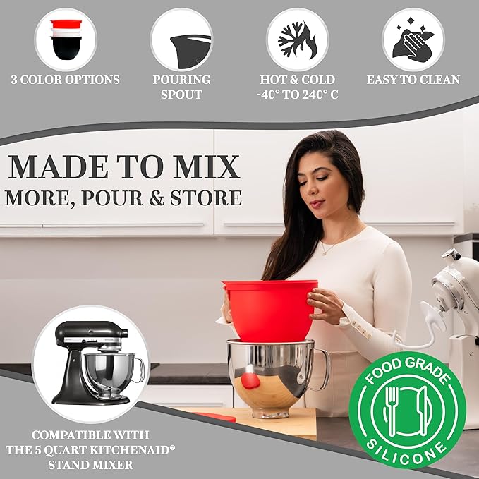 Silicone Liners for KitchenAid Tilt-Head 5 Qt Mixers – Mixer Attachments & Accessories