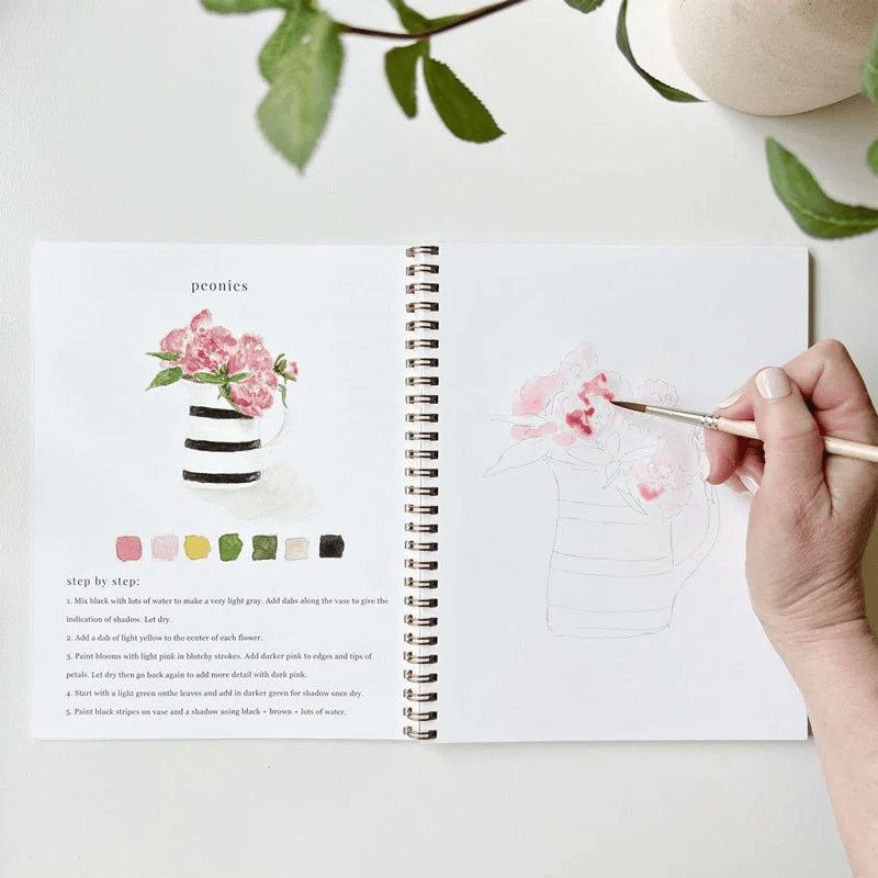 🔥LENTE MEGA UITVERKOOP🖼️Beginnersvriendelijk💕 Aquarel Werkboek