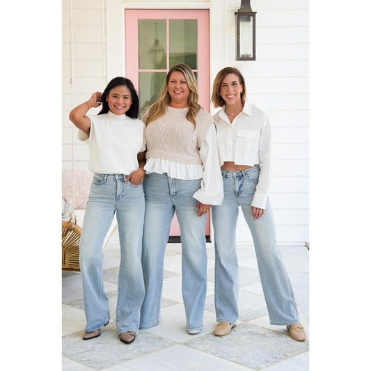 🏆LAST DAY SALE 49% OFF💥 Vintage Wash Plus-Size Jeans -Stretchy, Straight Leg & Butt-Lifting Fit