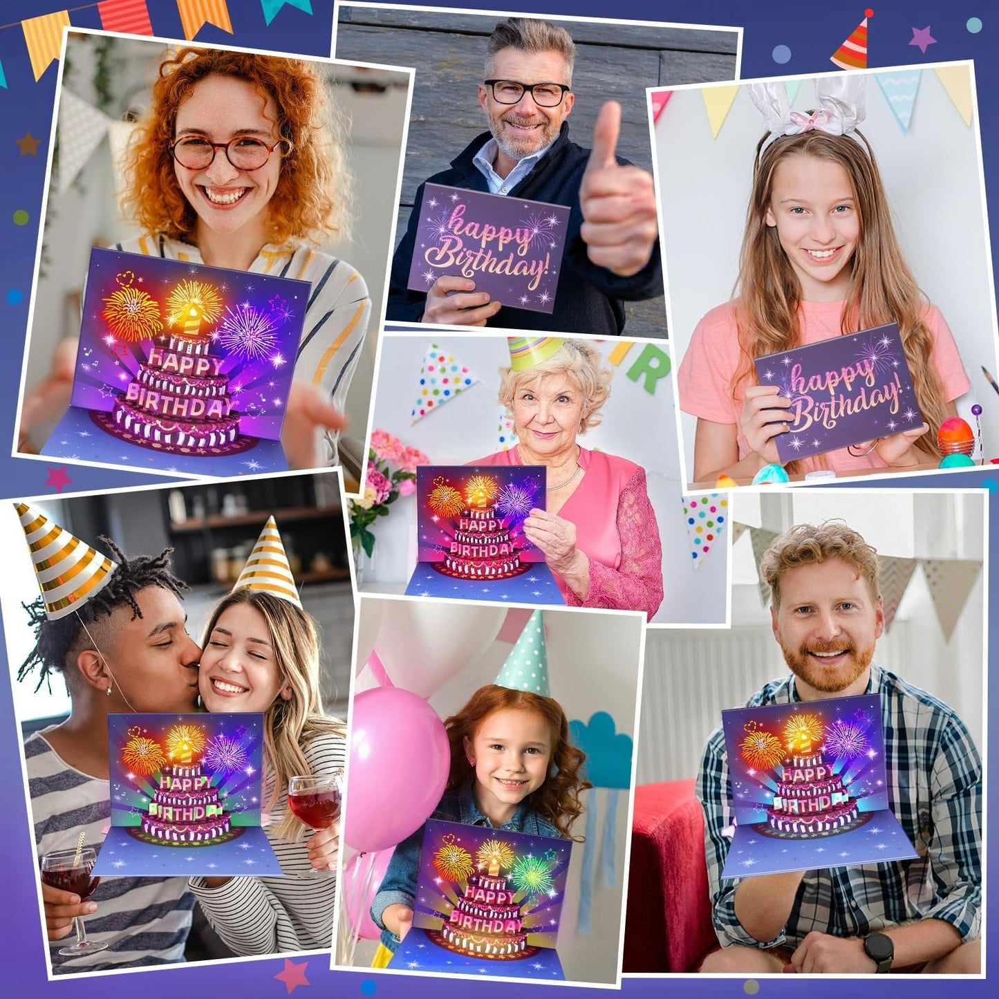 🔥2025 New Arrival - 49% OFF🎉Fireworks Pop-Up Cake Birthday Surprise Card🎂
