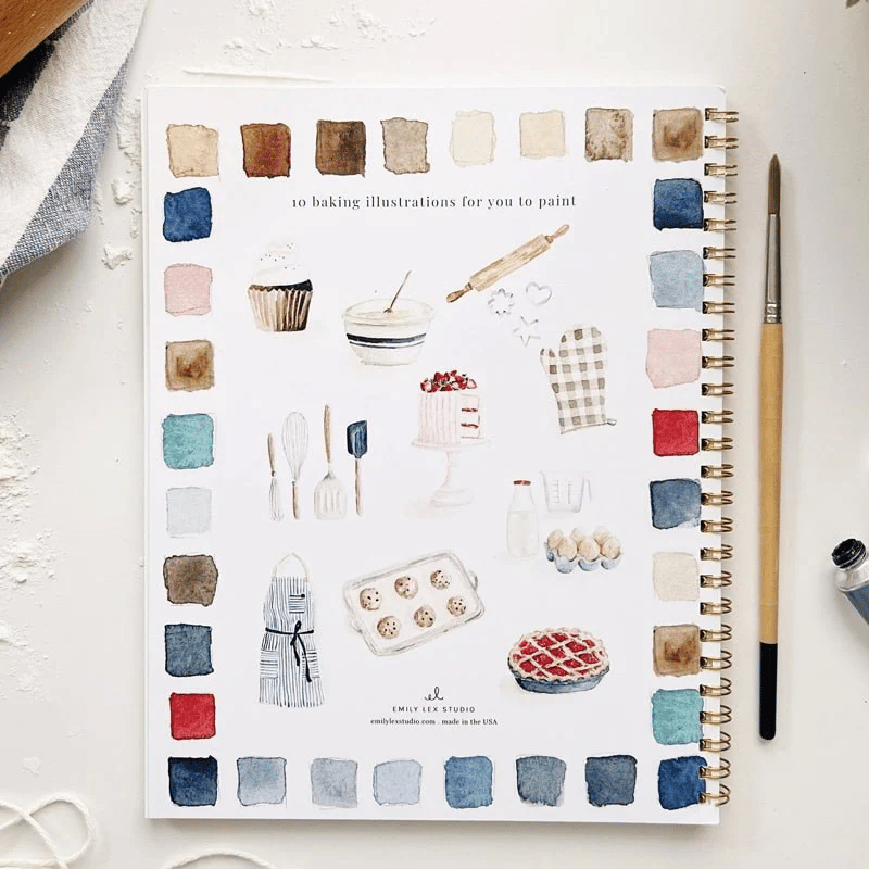 🔥LENTE MEGA UITVERKOOP🖼️Beginnersvriendelijk💕 Aquarel Werkboek