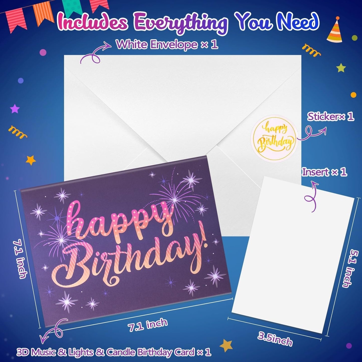 🔥2025 New Arrival - 49% OFF🎉Fireworks Pop-Up Cake Birthday Surprise Card🎂