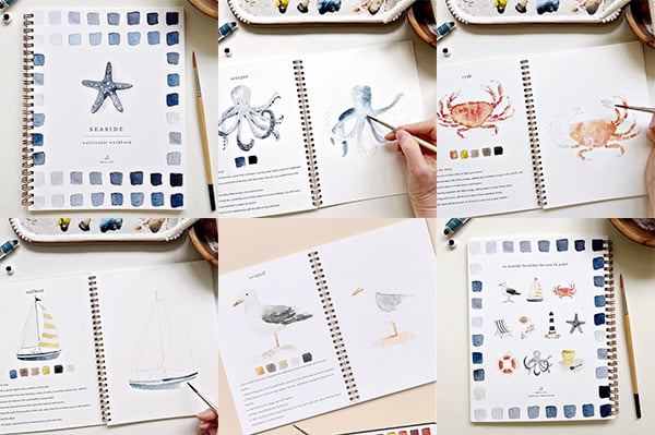 🔥LENTE MEGA UITVERKOOP🖼️Beginnersvriendelijk💕 Aquarel Werkboek