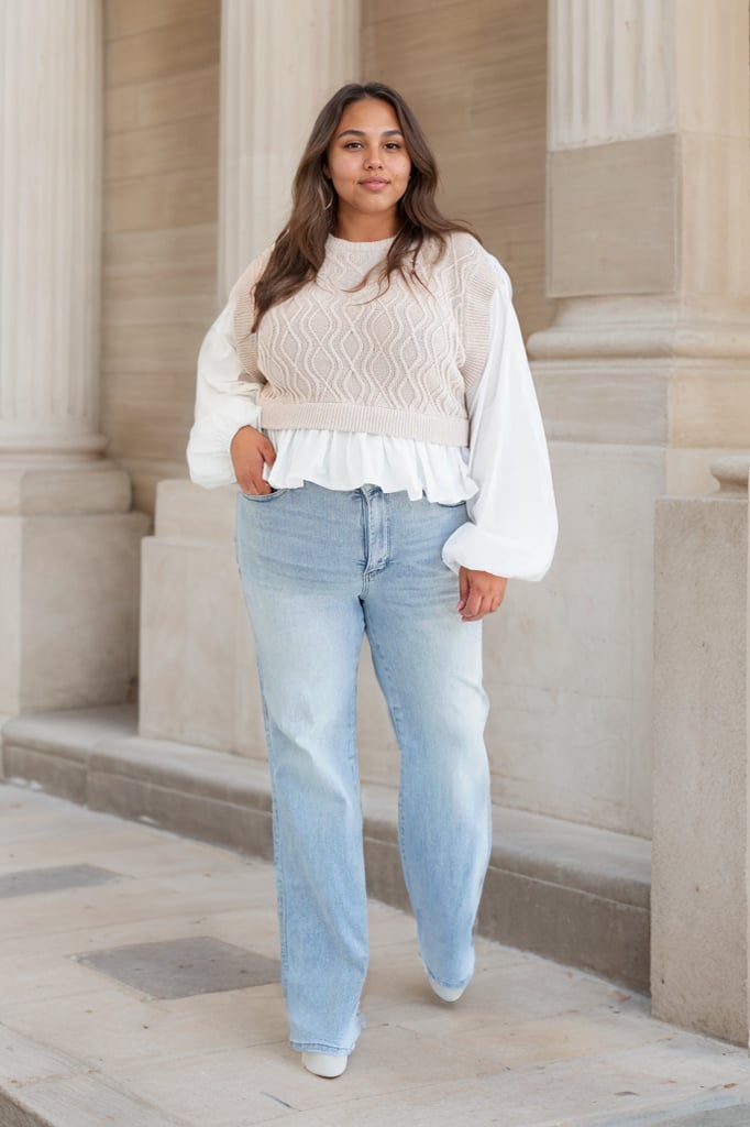 🏆LAST DAY SALE 49% OFF💥 Vintage Wash Plus-Size Jeans -Stretchy, Straight Leg & Butt-Lifting Fit
