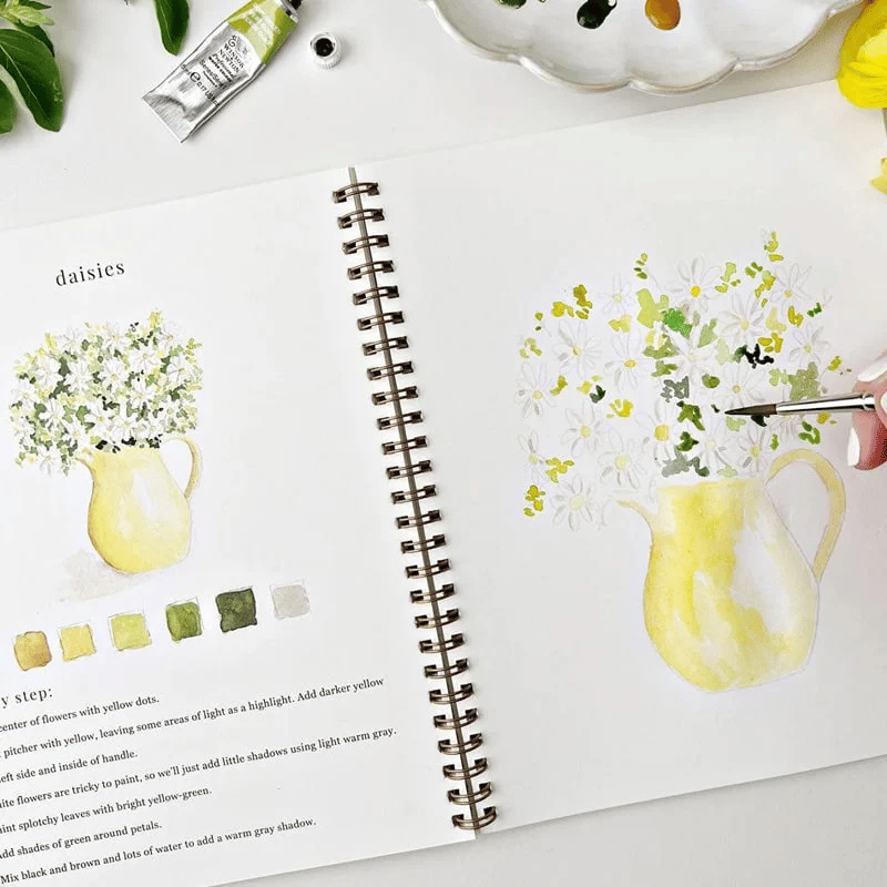 🔥LENTE MEGA UITVERKOOP🖼️Beginnersvriendelijk💕 Aquarel Werkboek