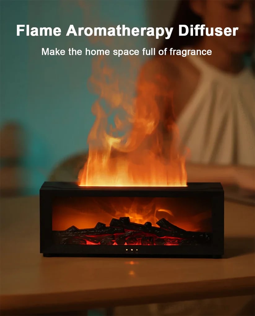 🎅Christmas Sales 49% OFF🔥Flame Fireplace Diffuser for Essential Oils