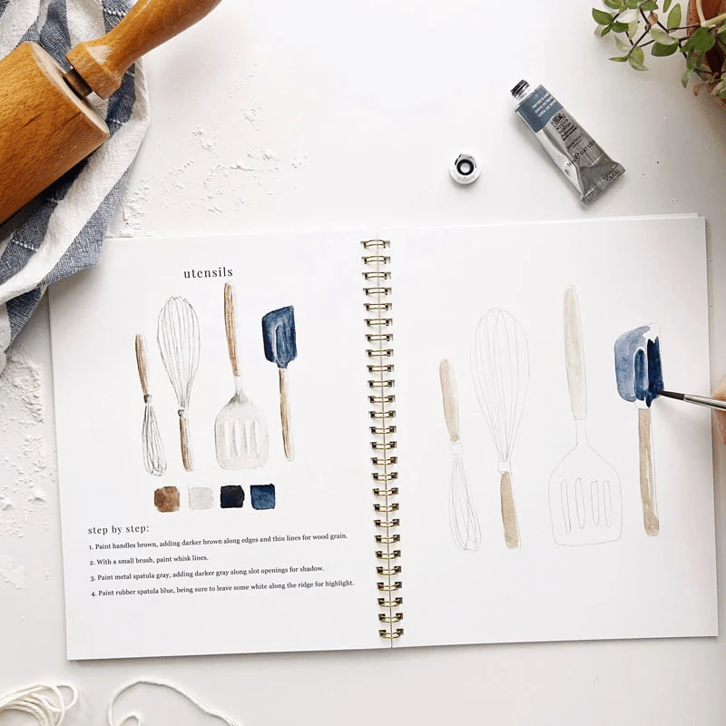 🔥LENTE MEGA UITVERKOOP🖼️Beginnersvriendelijk💕 Aquarel Werkboek