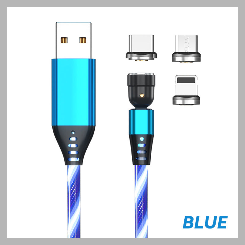 💥Only $16.98 Last Day💥3-In-1 Rotating Magnetic Streamer Data Cable