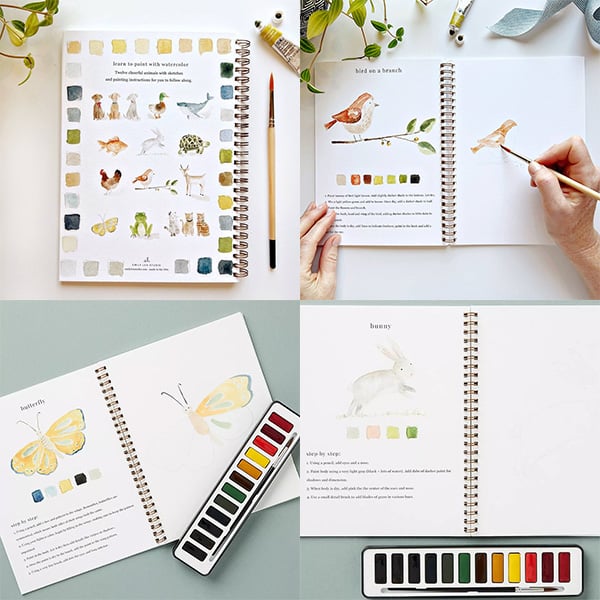🔥LENTE MEGA UITVERKOOP🖼️Beginnersvriendelijk💕 Aquarel Werkboek