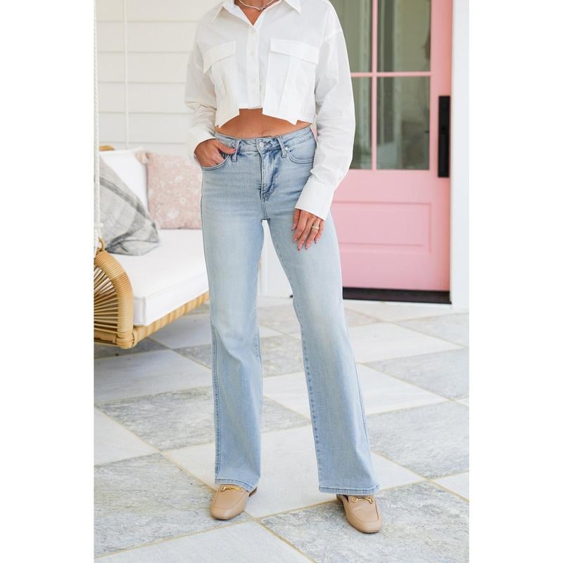 🏆LAST DAY SALE 49% OFF💥 Vintage Wash Plus-Size Jeans -Stretchy, Straight Leg & Butt-Lifting Fit