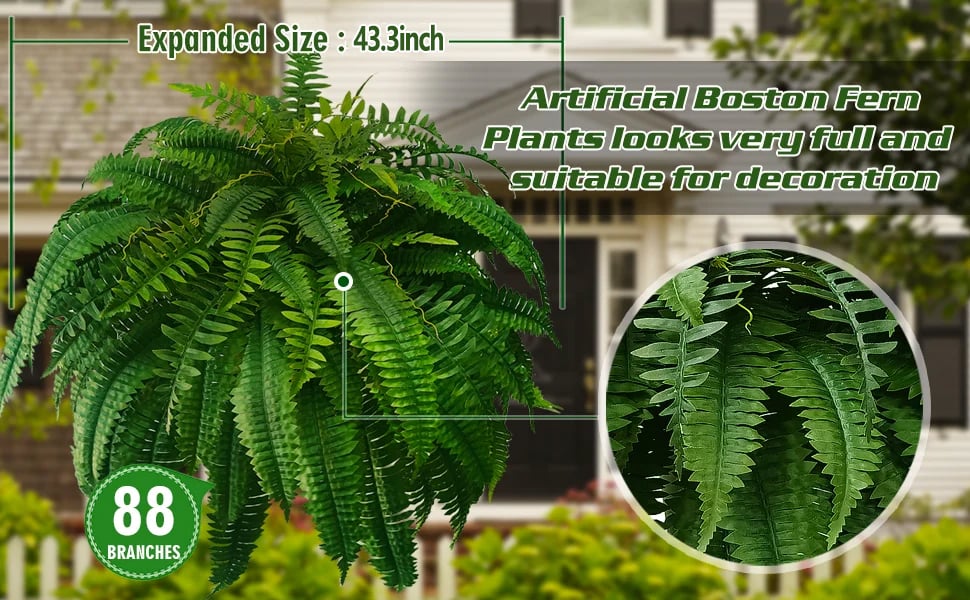 UV Resistant Lifelike Artificial Boston Fern🎁Buy 4 Free Shipping