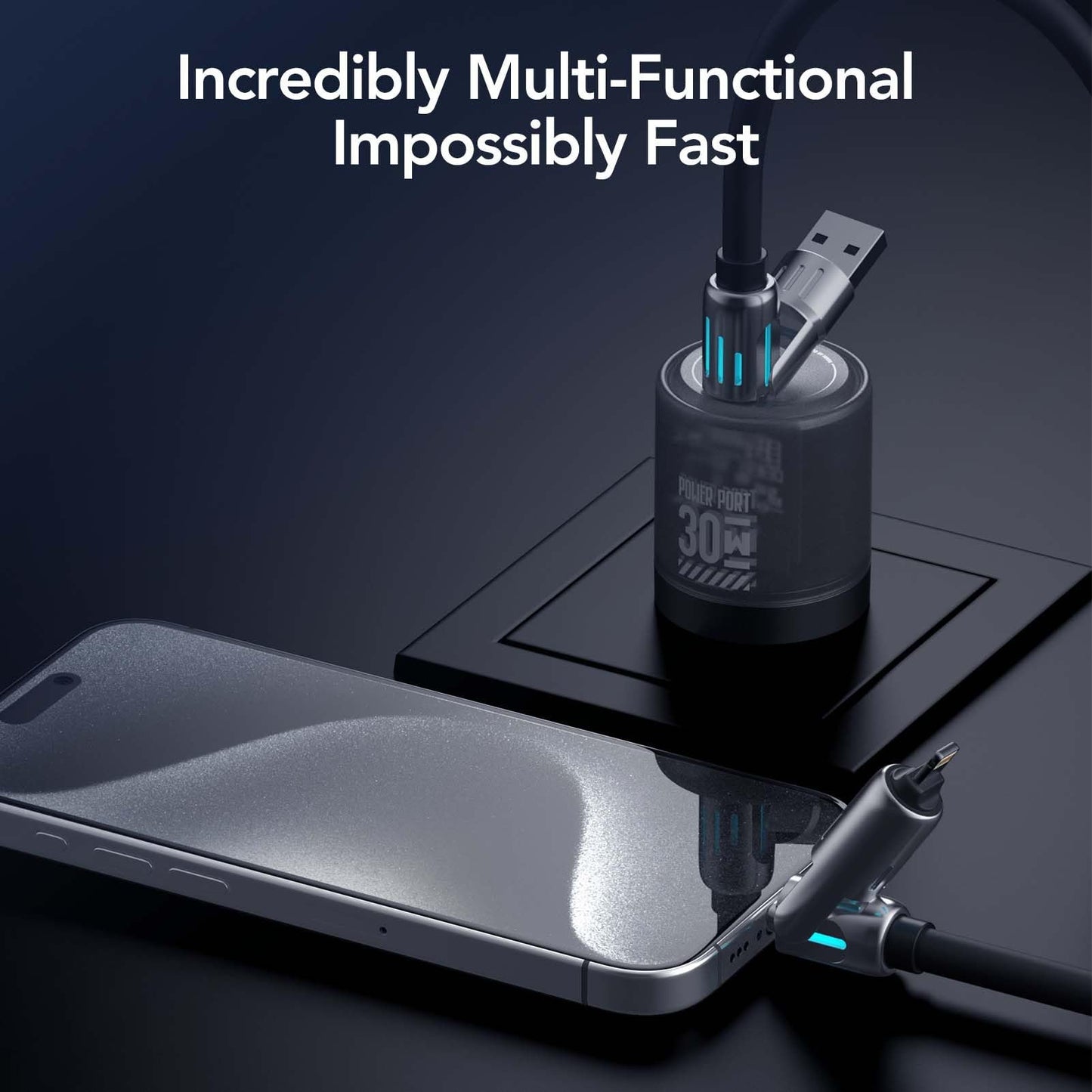 ⏰ 4-in-1 USB-oplaadkabel snel opladen MAX 240W