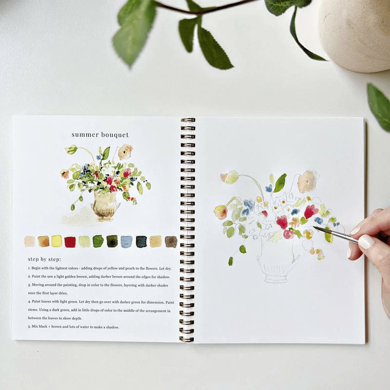 🔥LENTE MEGA UITVERKOOP🖼️Beginnersvriendelijk💕 Aquarel Werkboek