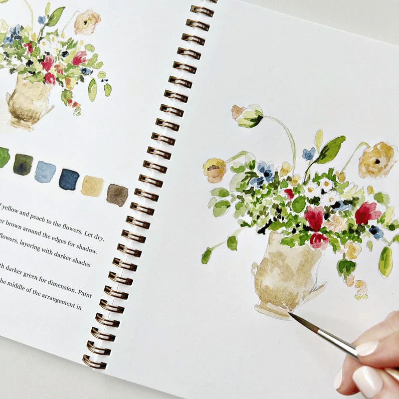 🔥LENTE MEGA UITVERKOOP🖼️Beginnersvriendelijk💕 Aquarel Werkboek