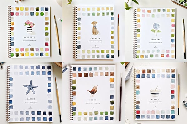 🔥LENTE MEGA UITVERKOOP🖼️Beginnersvriendelijk💕 Aquarel Werkboek