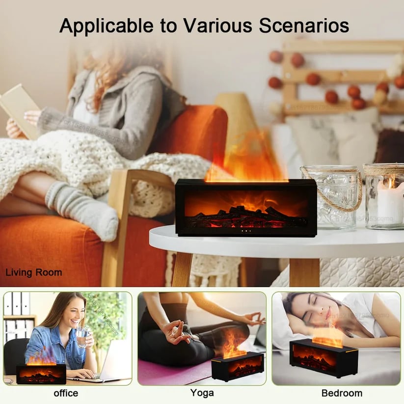 🎅Christmas Sales 49% OFF🔥Flame Fireplace Diffuser for Essential Oils