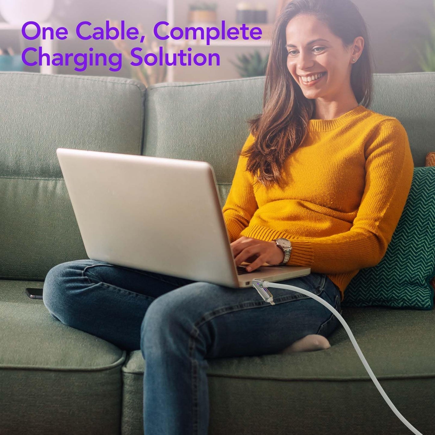 ⏰ 4-in-1 USB-oplaadkabel snel opladen MAX 240W